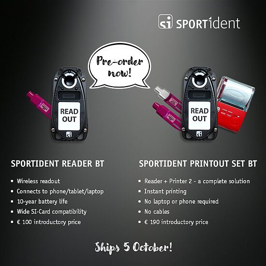 Förbokning: Nya SPORTident Reader Printout set